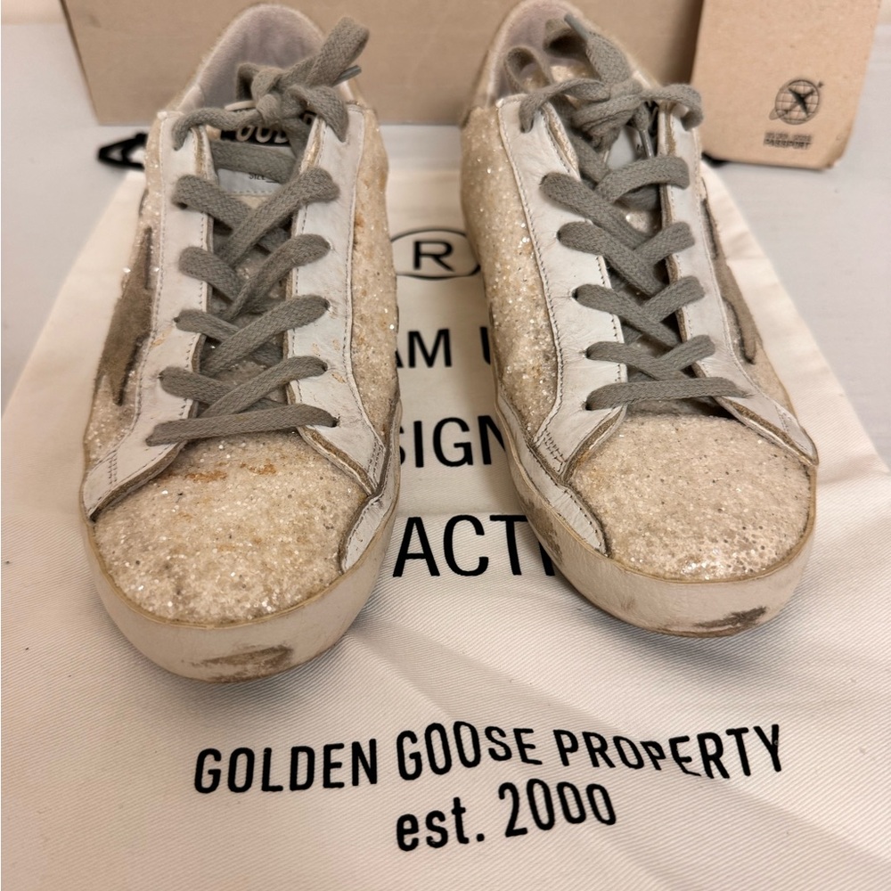 Golden Goose Glitter Sneakers EU 37  FREE SHIPPING
